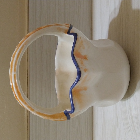 Vintage Czechoslovakia Art Pottery Luster Basket - Picture 3 of 6